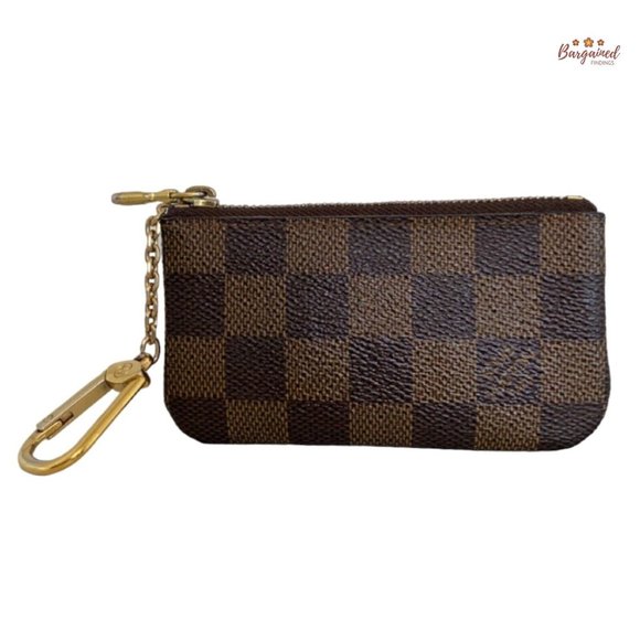 Authentic Louis Vuitton Brown Damier Ebene Canvas Pochette Cles Key Pouch - Picture 14 of 14